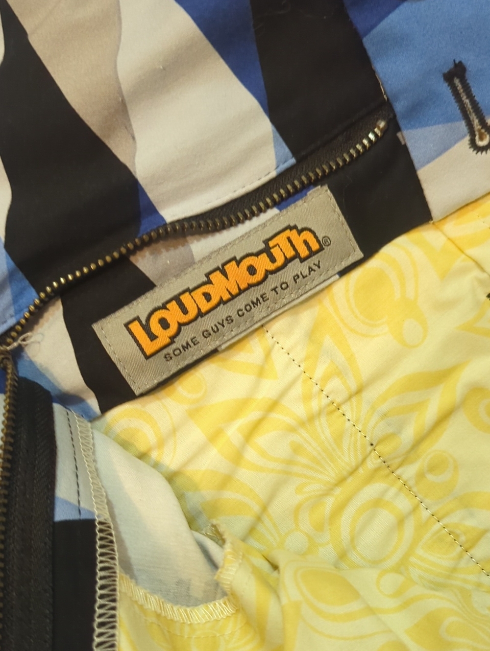 Loudmouth Blue Geometric Wave Print Shorts Mens size 38 - Picture 2 of 6